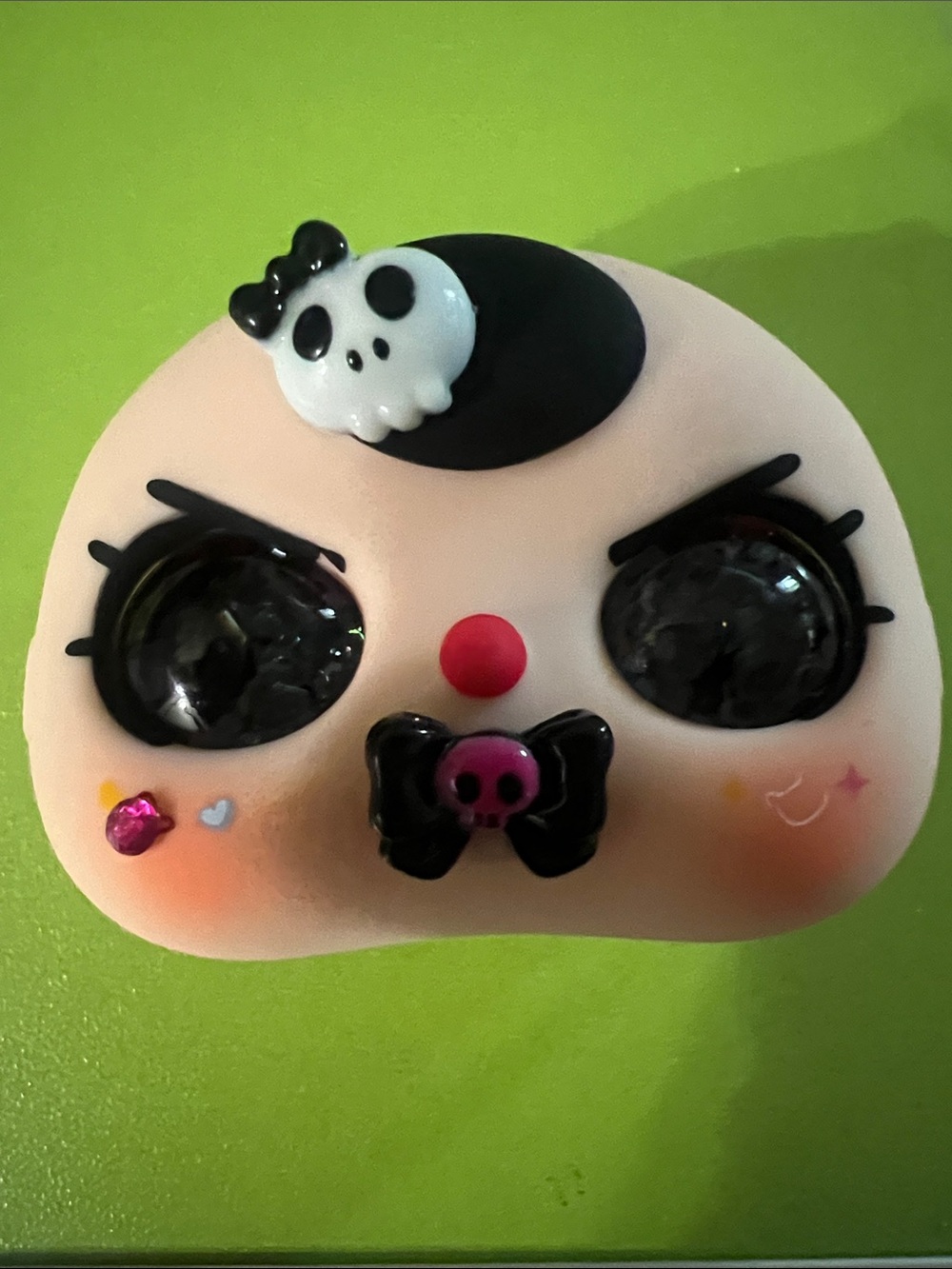 Customized 80% baby three replacement face with light up eyes